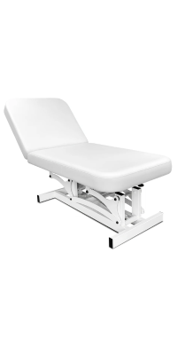 An ultra versitile esthetics bed with head rest capability for body treatments, adjustable back and adjustable height
